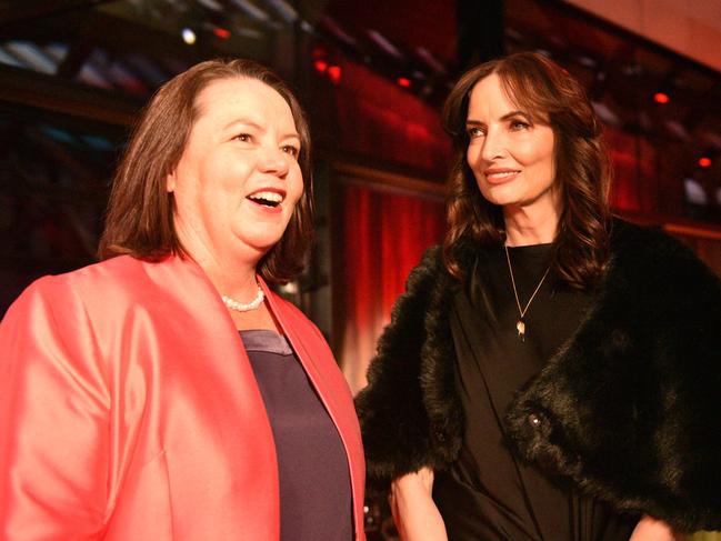 10-09-2024 - Resources Minister Madeleine King (L) and BHPÃs Australia President Geraldine Slattery at the MCAÃs womenÃs in resources awards in Canberra on Tuesday night. Picture: Noah Yim / The Australian