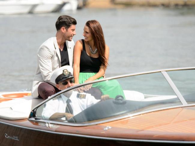 Sam and Snezana during the filming of The Bachelor.