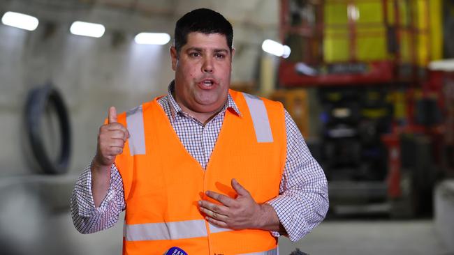 Queensland Transport Minister Brent Mickelberg during a visit to the Brisbane Metro station.