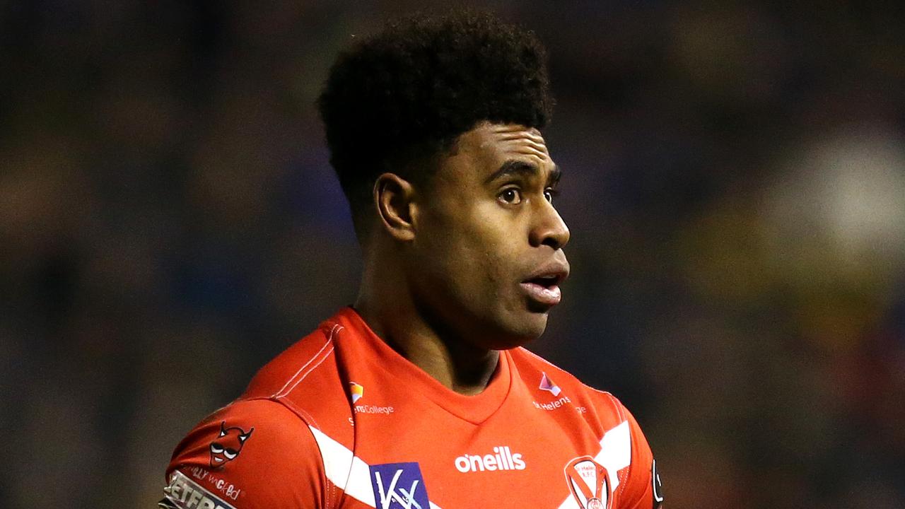 Kevin Naiqama will be hoping his St Helens outfit will perform better against the Roosters in the World Club Challenge. (Photo by Lewis Storey/Getty Images)