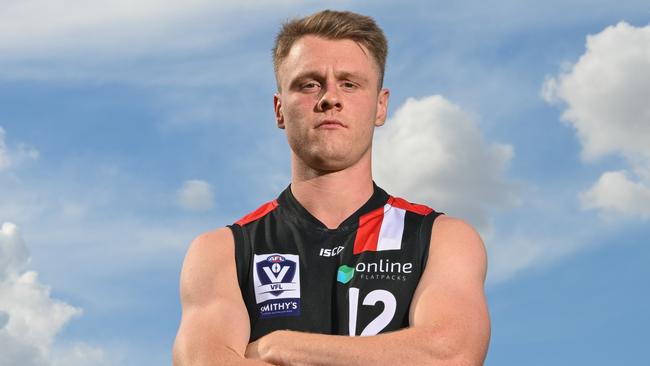 Trent Mynott of Frankston. (Photo by Morgan Hancock/AFL Photos via Getty Images)