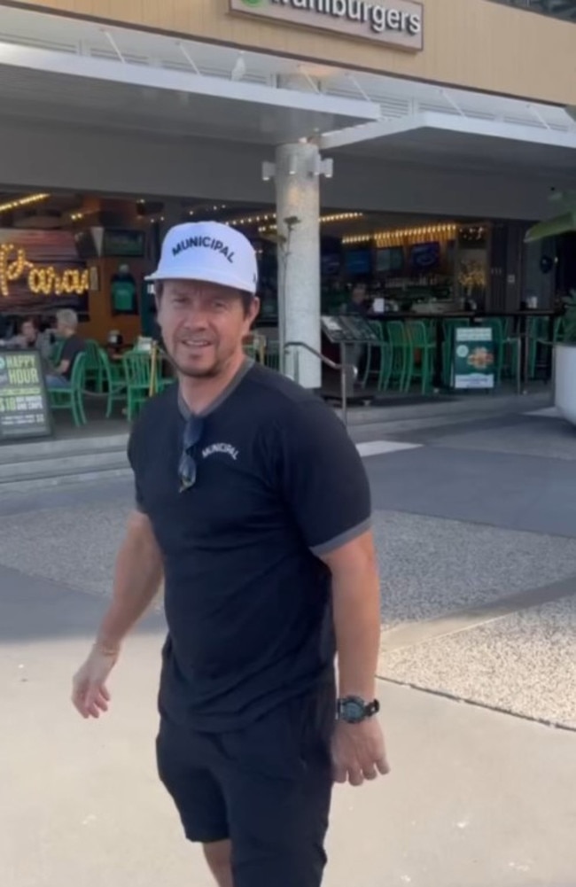 Hollywood movie star Mark Wahlberg has been spotted in Surfers Paradise, where he is staying in a luxury hotel while filming a new blockbuster. Photo: Instagram