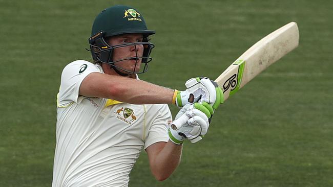 HOBART, AUSTRALIA - JANUARY 17: Will Pucovski of Australia hits out during the three day International Tour match between the Cricket Australia XI and Sri Lanka at Blundstone Arena on January 17, 2019 in Hobart, Australia. (Photo by Robert Cianflone/Getty Images)