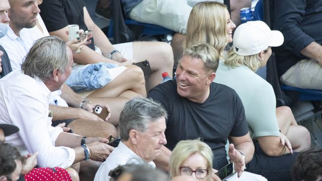 Cricket legend Shane Warne at the Australian Open. Picture: Arsineh Houspian