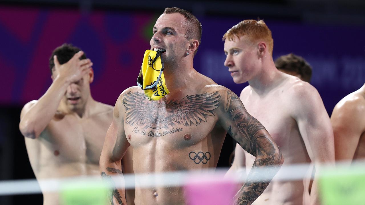 BIRMINGHAM 2022 COMMONWEALTH GAMES. 02/08/2022 . Mens 4 x 100 mtr medley final. .Australian swimmer Kyle Chalmers after they were beaten by team England . . Picture: Michael Klein