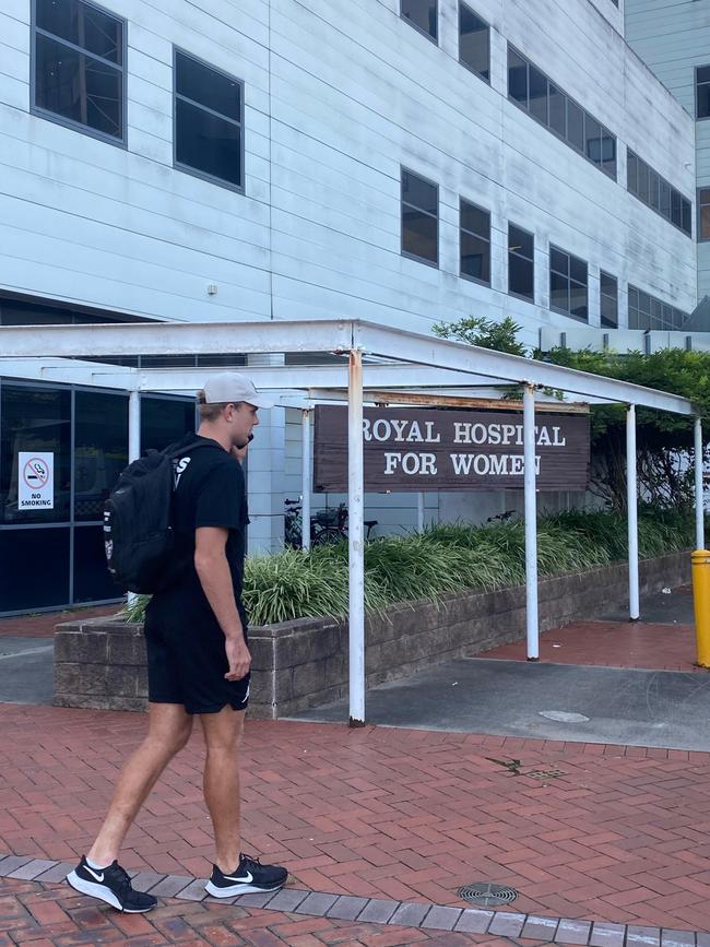 Manly superstar Tom Trbojevic at Prince of Wales hospital.