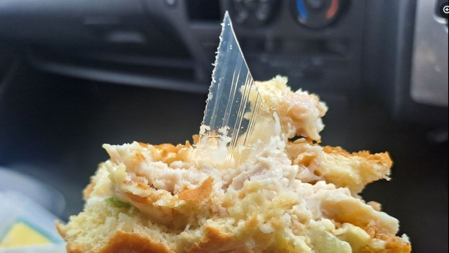 Plastic shard found in KFC burger from the Victoria Point franchise last week.