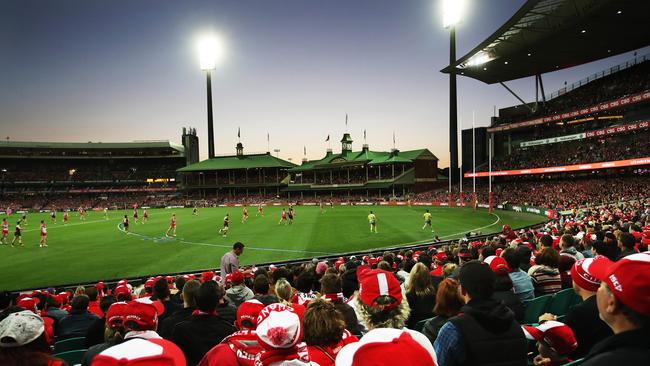 Swans fans love the SCG, but the club says it needs funding for training and admin facilities. Picture: Phil Hillyard