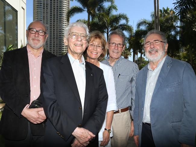 Dr James Wright with Medi-Aid Foundation committee members Dr Geoff Heise, Dr Carolyn Catton, Dr Leon Clark and Dr John Beattie. Picture: Scott Fletcher