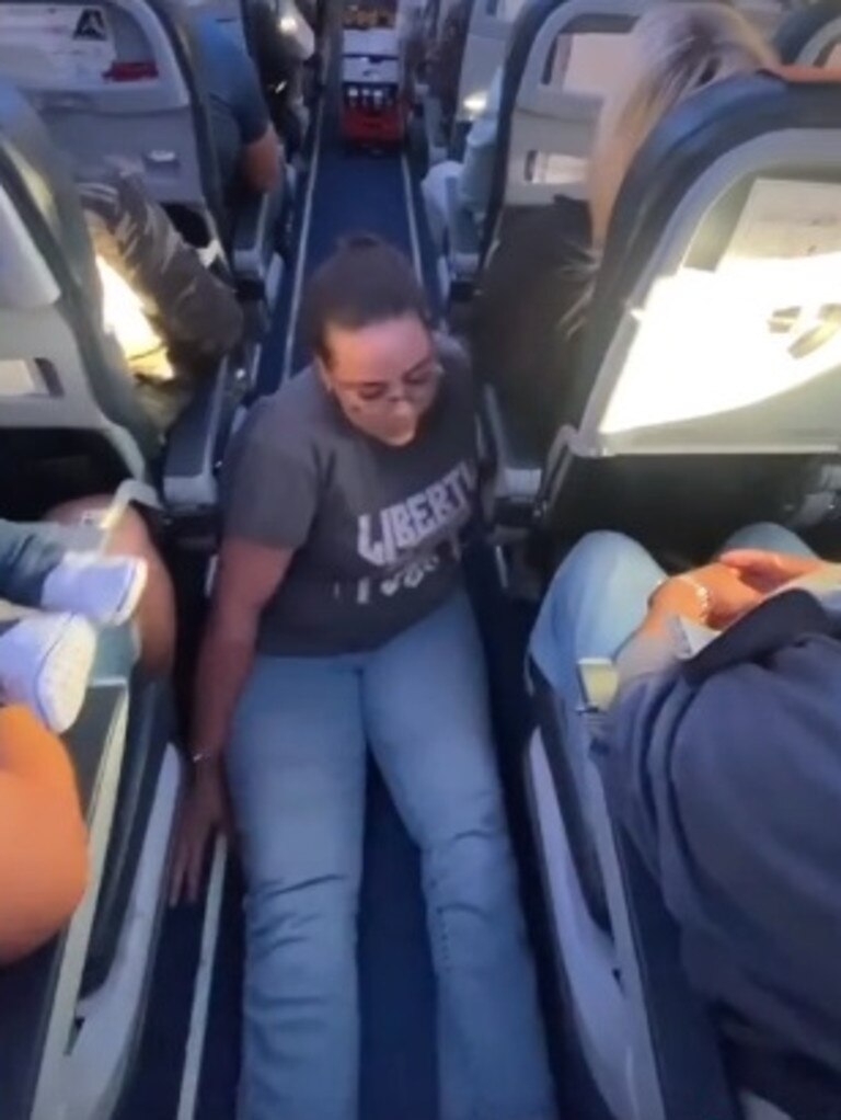 She said staff offered no help. Picture: TikTok/wheelie_good_life