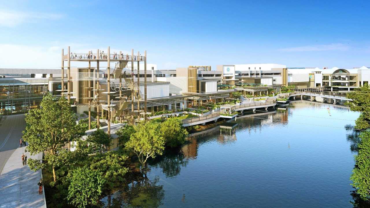 An artist impression of the high ropes attraction proposed for the Sunshine Plaza. Picture: Contributed