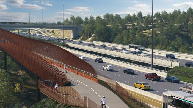 Artist impressions of the North East Link, which will carry up to 135,000 vehicles a day. Picture: Supplied.