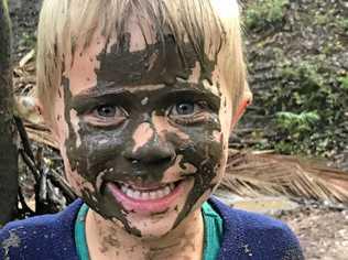 FACIAL: Mud monsters were a regular sight at the Mud Festival. Picture: Contributed