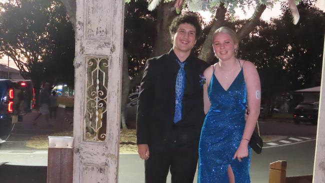 Noah Cain and Jayla Thomson at the Hervey Bay State High School formal.