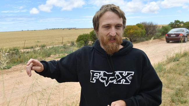 Kadina resident Eric Wood on Drain Road, where the fatal crash occurred. Picture: Keryn Stevens