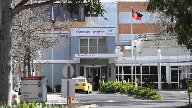 Three nurses were assaulted after a patient went on a violent frenzied hospital attack at Footscray Hospital. Picture: Andy Brownbill