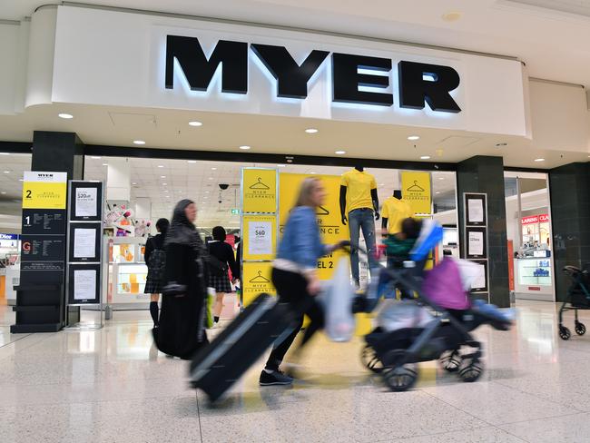 An exterior view of the Myer retail store at Centro Roselands in Roselands, Sydney, Wednesday, Sept. 13, 2017. Roselands has been chosen as one of only two sites in Sydney to get a discount Myer store. (AAP Image/Joel Carrett)