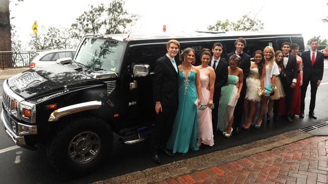 St Patrick’s College, Campbelltown year 12 students celebrating their formal in Wollongong in 2012.