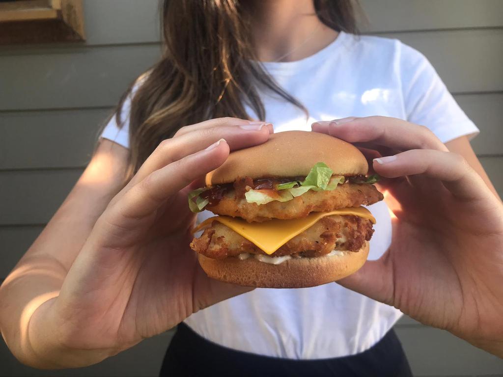 Red Rooster Rouse Hill will give away free Hellfire burgers on Saturday. Picture: Supplied