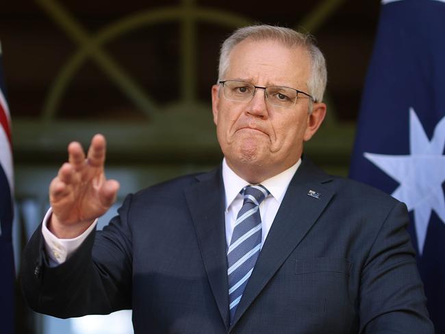 Prime Minister Scott Morrison insisted states stick to the reopening targets outlined in the national plan. Picture: Gary Ramage