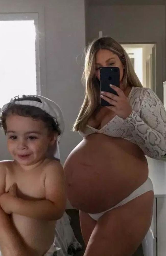 The petite woman said she was shocked people assumed she was unhealthy, adding her bump looked big because she’s 160cm tall. Picture: MDW Features