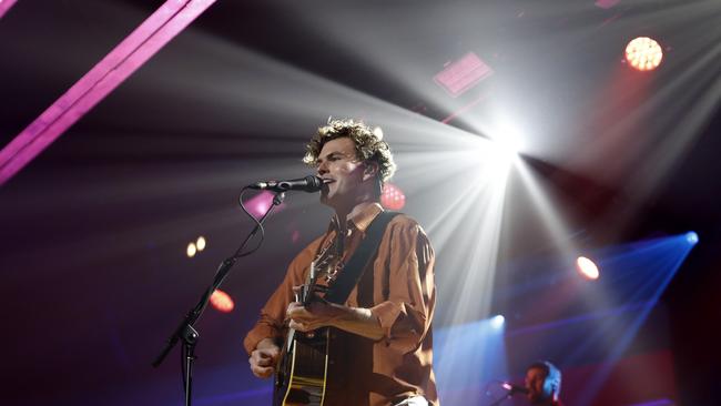 Vance Joy performing at the 2022 ARIA Awards at the Hordern Pavilion, Moore Park. Picture: Jonathan Ng