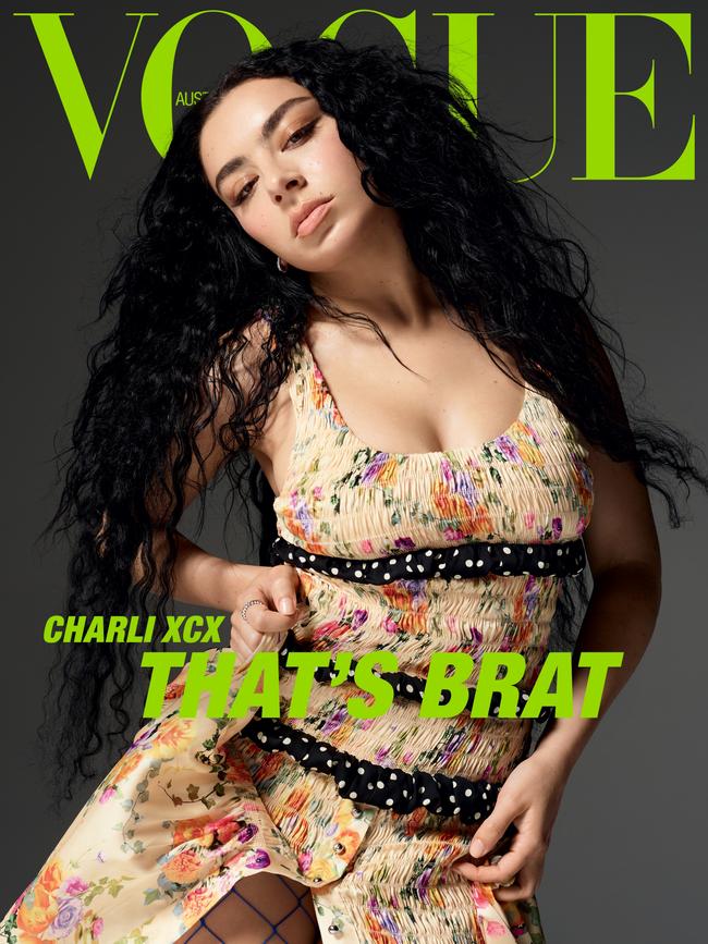 Vogue cover featuring chart-topping British pop star Charli XCX. Picture: Amy Troost for Vogue Australia.