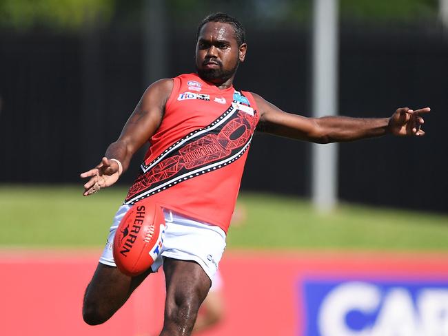 Tiwi Bombers co-captain Paddy Heenan says his club has renewed its focus on junior players coming through. Picture: Felicity Elliott/AFLNT Media