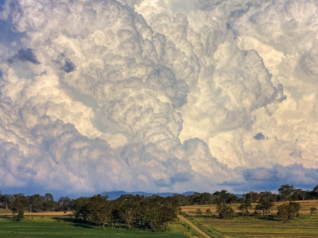 February: Explosive convection east of Warwick, Queensland. Photograph: SE Qld Weather Photography by Chris McFerran. Chris McFerran drove east from Warwick, Queensland, to watch a storm brewing on the other side of the Great Dividing Range in December 2013. From his viewpoint, says Chris, ‘we see the top two thirds of the thunderstorm; we don’t actually see the base’. East of the mountains, in the path of the storm, 4.5 cm sized hail was reported near Boonah around the time Chris took his photo.