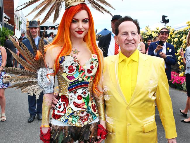 Grecko and Edelsten at the Melbourne Cup where Edelsten proposed.