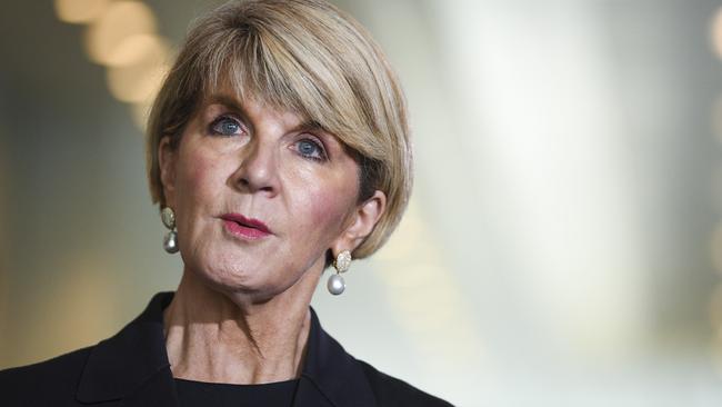 Australian Foreign Minister Julie Bishop. Picture: AAP