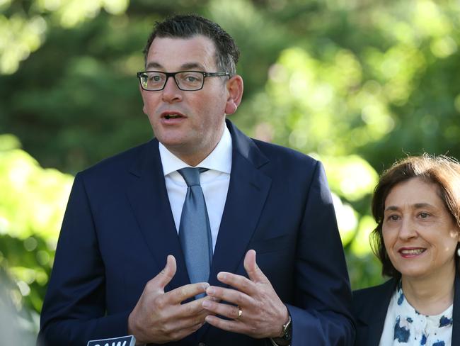 Victorian Premier Daniel Andrews and Energy Minister Lily D'Ambrosio in 2019. Picture: AAP Image/David Crosling