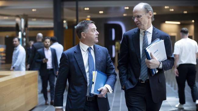 ANZ head of institutional banking Mark Whelan and chief executive Shayne Elliott. Picture: Arsineh Houspian