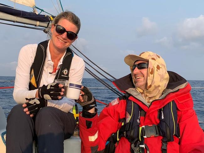 Crew on the Manly yacht Enigma in the Sydney to Hobart