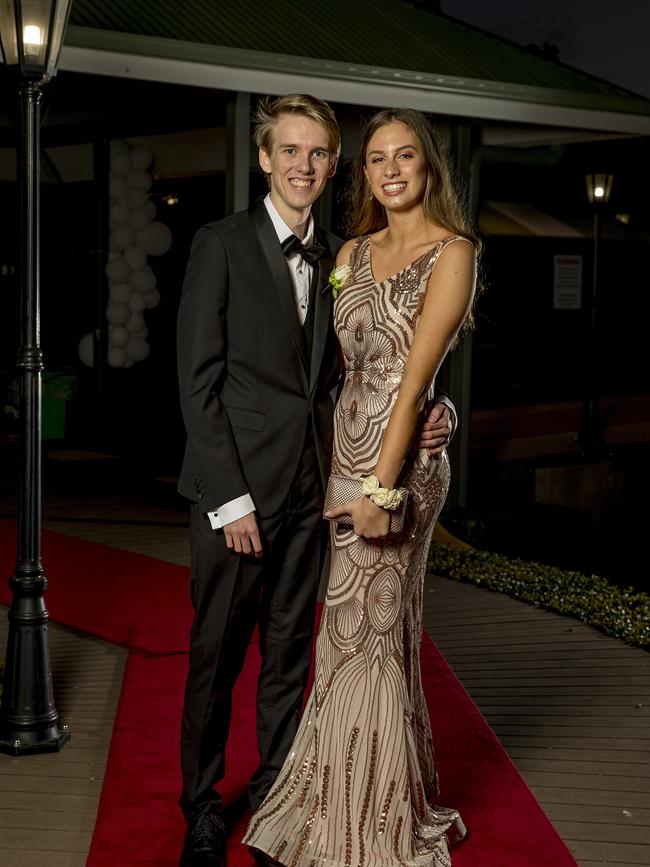 Formal for year 12 students from Emmanuel College. Alex Jones and Hannah Sheers. Picture: Jerad Williams