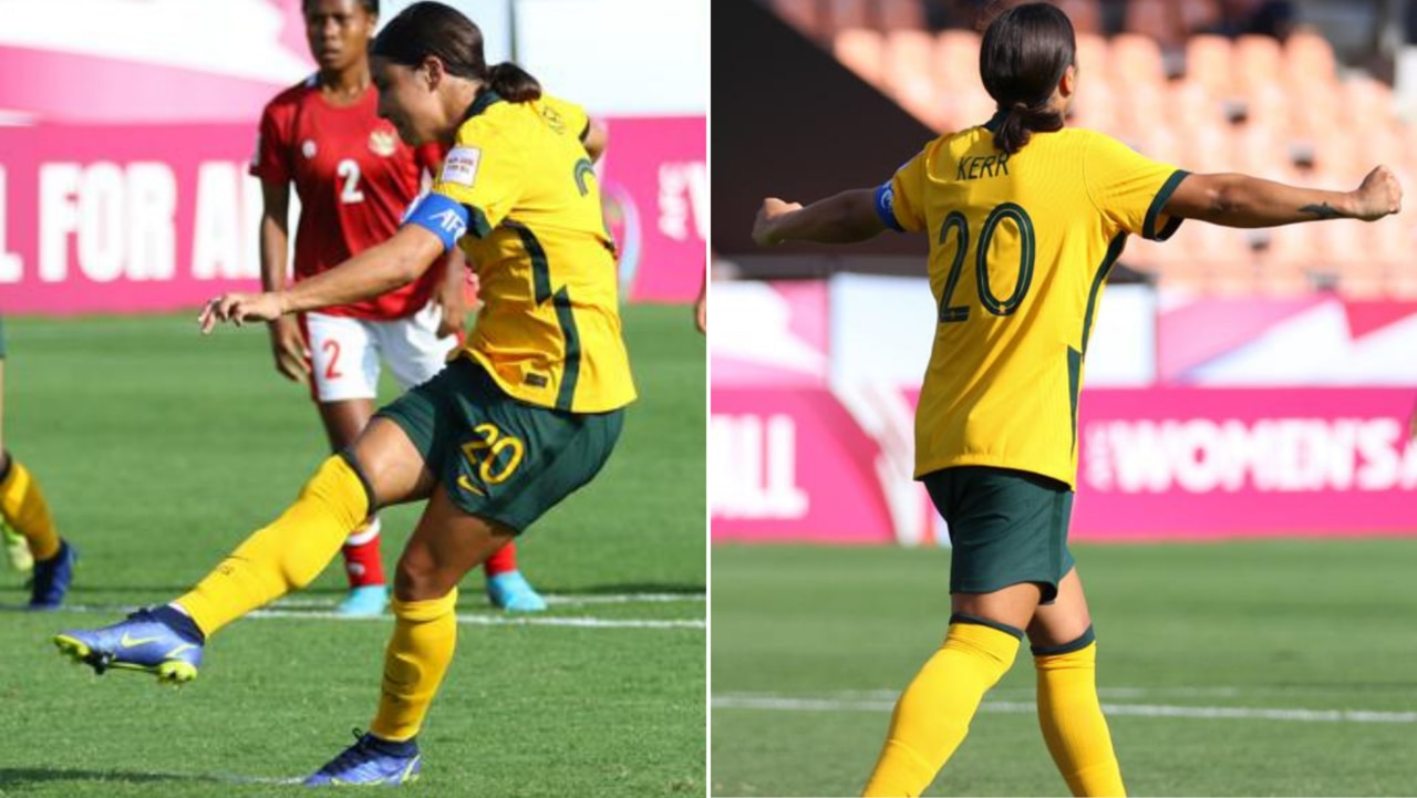 Sam Kerr now stands alone as Australia's greatest ever goal scorer.