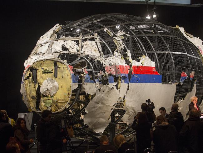 The reconstruction of MH17 after pieces of the aircraft were collected. Picture: Ella Pellegrini