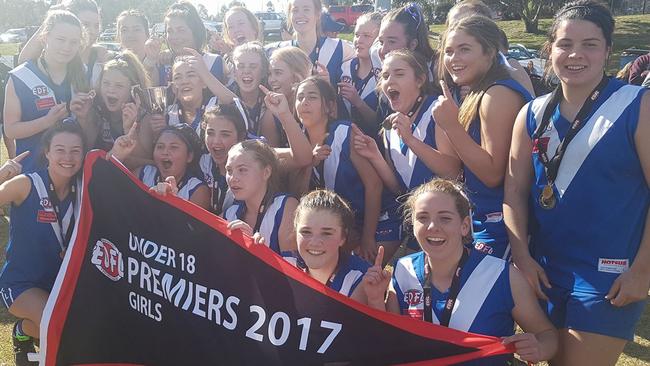 Sunbury Lions Under-18 Girls EDFL premiers 2017. Picture: Supplied.