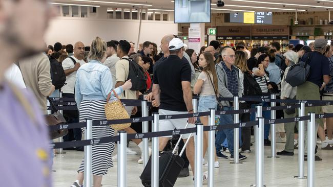 Economists and immigration experts have say Labor’s net migration target intake for the last financial year could be overshot by as much as 100,000. Picture: NewsWire / Kelly Barnes