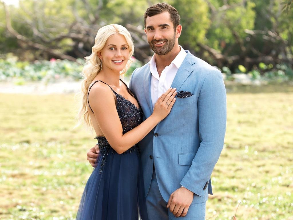 Ali Oetjen and Taite Radley after the finale of Bachelorette Australia 