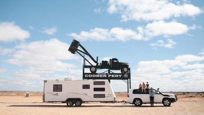 Jodi Wilson's family, on their travels around Australia. Picture: Jodi Wilson