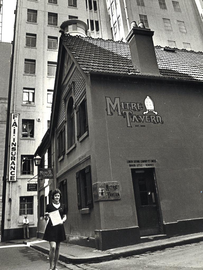 The Mitre Tavern, one of Melbourne’s oldest hotels, photographed in 1975.