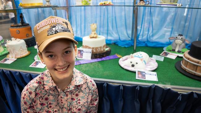 Alexa Ritchie, 13, is a three-time baking champion at the Gympie District Agricultural Show. This year she won a place for three of her cakes. Picture: Christine Schindler