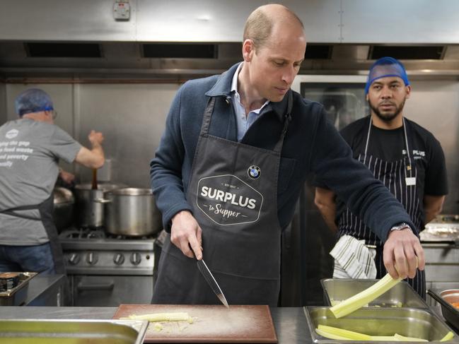 The heir to the throne showed off some kitchen skills. Picture: Getty Images