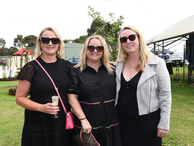 Bairnsdale Cup 2025. Sharon Cann, Remeeka Lee and Coralie McLean. Picture: David Smith
