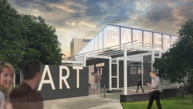 A render of the new art gallery Moreton Bay Regional Council plans to build at Redcliffe. 