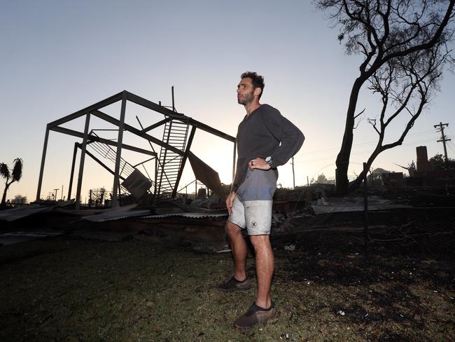 Shannon Williams surveys the devastation at 37 Dilkera Rd and beyond. Picture Gary Ramage