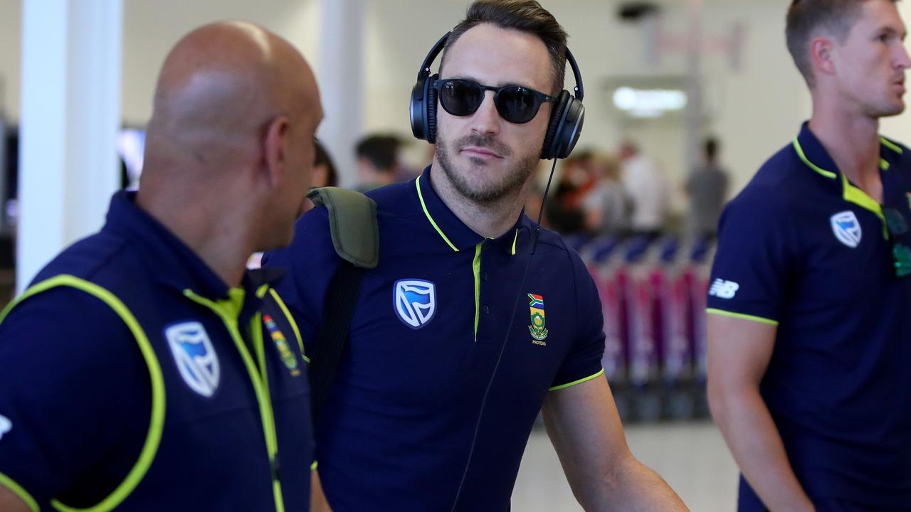 Faf du Plessis was charged by the ICC after footage emerged of him shining the ball while chewing a mint or lolly during the Hobart win over Australia.