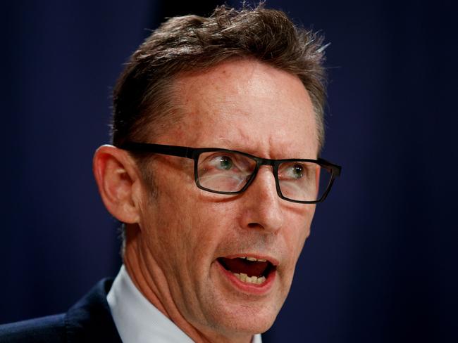 SYDNEY, AUSTRALIA - NewsWire Photos DECEMBER 3, 2024: Assistant Treasurer and Minister for Financial Services, Stephen Jones, during a press conference on Tuesday. Picture: NewsWire / Nikki Short