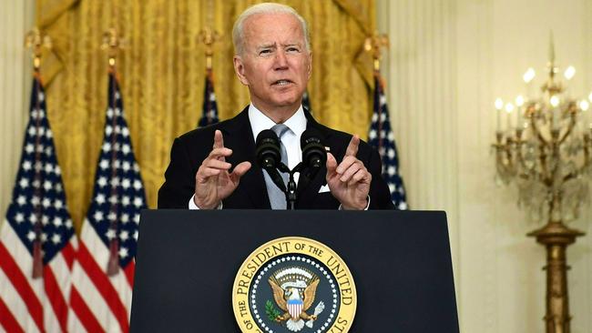 US President Joe Biden engaged in victim blaming after the Taliban took over Afghanistan. Picture: AFP